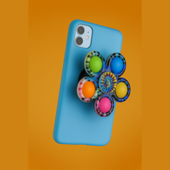 Zinny's Spinner Stand – 3-in-1 Popper, Fidget Spinner & Phone Stand