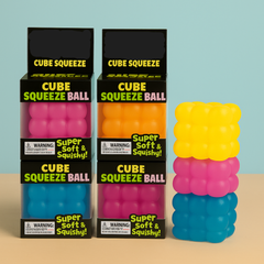 Noko's Squishy Bubble Cube – Ultra-Durable TPR Stress Buster & for Anxiety Relief